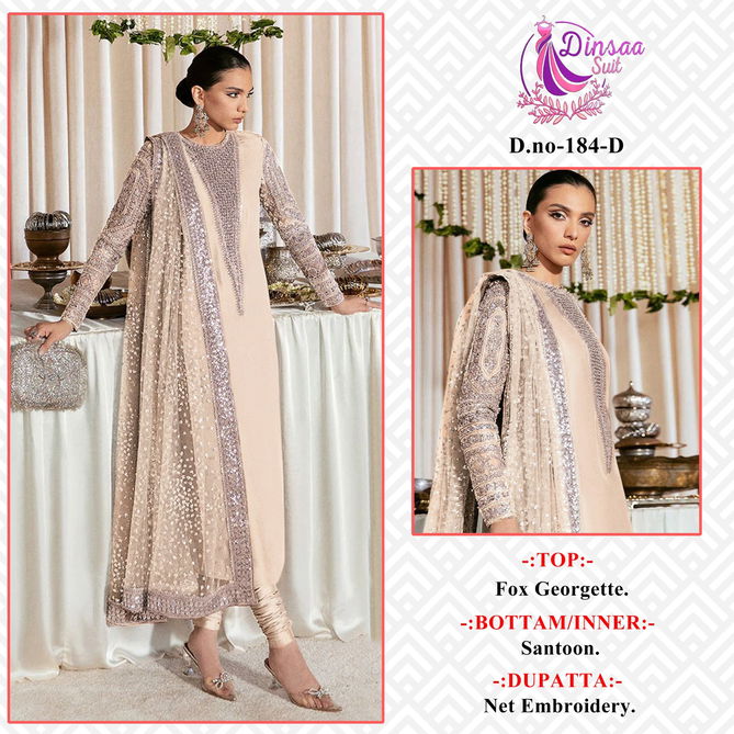 Dinsaa 184 Pakistani Suits Catalog